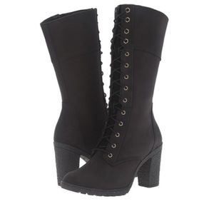 Timberland lace up mid calf booties
